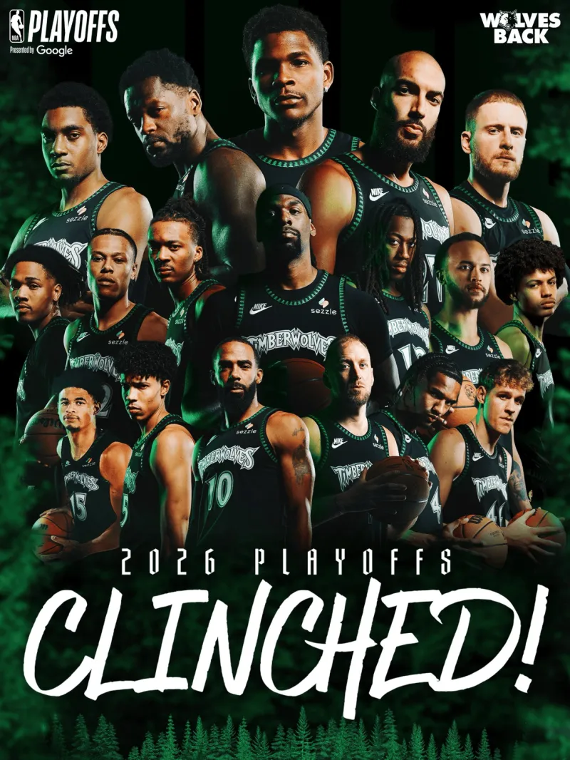 壹号娱乐官网-实至名归！森林狼官方晒球员全家福：我们将正式挺进季后赛